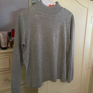 Grey Bebe sweater with side slits
